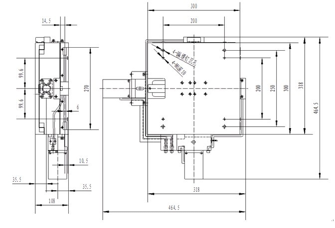PT-XY170高精密螺桿電動XY整體平移臺 臺面尺寸300*300 行程170m