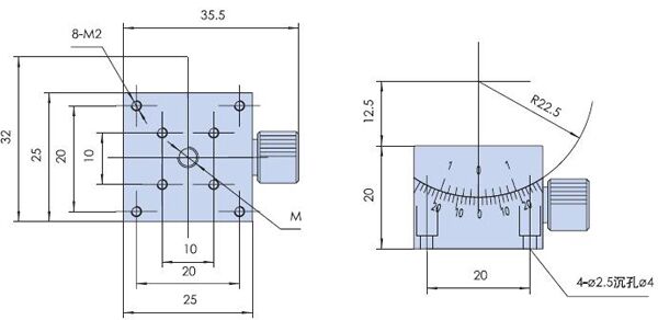 PT-SD304 精密型手動(dòng)角位臺(tái) 分厘卡 微分頭 手動(dòng)位移臺(tái)