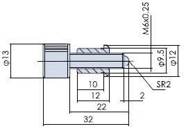 PT-02LW 高精度螺紋副（微動(dòng)螺桿 細(xì)分螺桿 驅(qū)動(dòng)螺桿 6*0.25）