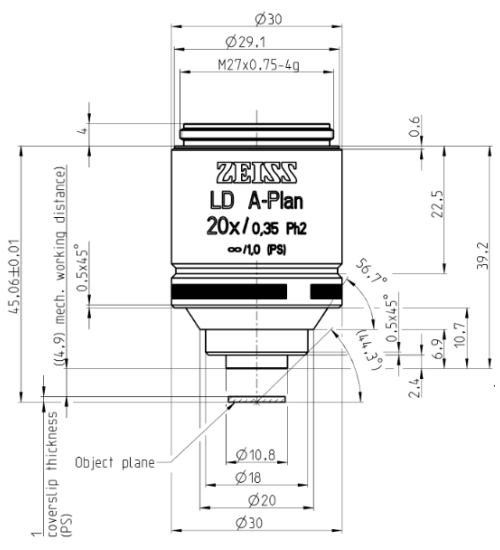 LD A-Plan 20x/0.35 Ph2 M27蔡司物鏡