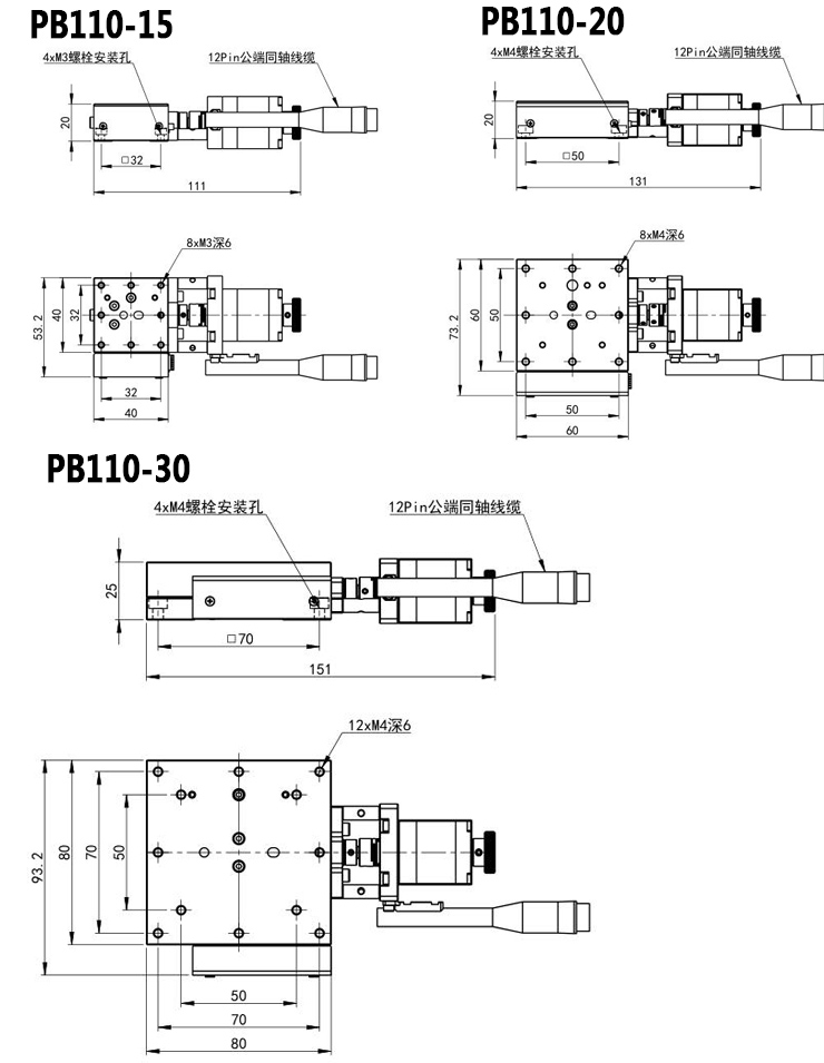 PB110-15高精度電動(dòng)平移臺(tái)位移臺(tái)不銹鋼材質(zhì)精密型位移臺(tái)滑臺(tái) PB110-15高精度電動(dòng)平移臺(tái)位移臺(tái)不銹鋼材質(zhì)精密型位移臺(tái)滑臺(tái)