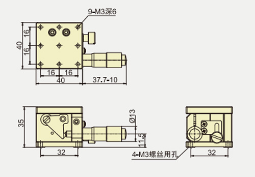 PT-SD401 精密型手動升降臺 升降機 升降桌 精密位移臺 升降器