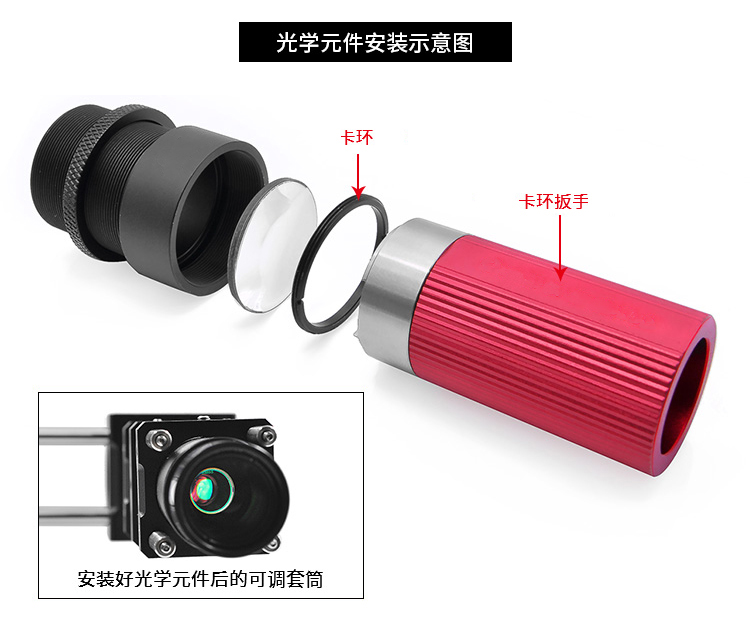 可調(diào)套管1英寸透鏡套管螺紋旋轉(zhuǎn)套管光學(xué)調(diào)節(jié)安裝筒