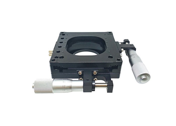 PT-XY125 手動XY平移臺 中空平臺 中空位移臺 兩軸平臺