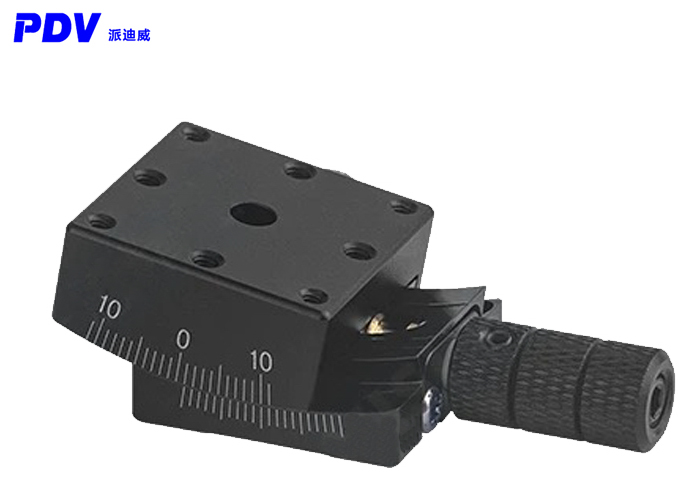 手動角位臺相機光學(xué)調(diào)整架微調(diào)弧形滑臺俯仰臺尺寸25×25 40×40