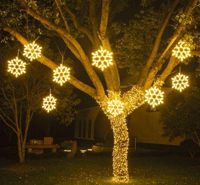 樹木亮化，最美的城市風景線