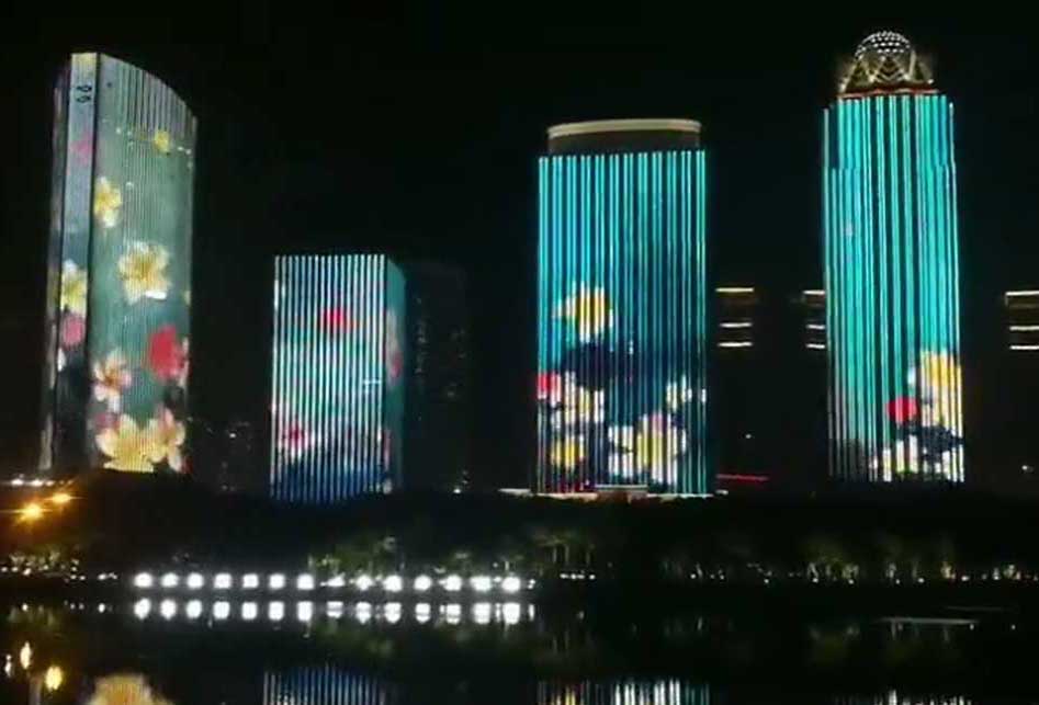 綠色動(dòng)態(tài)樓體亮化