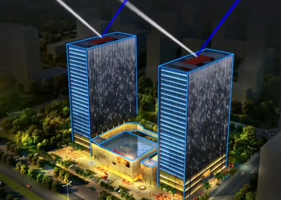 動(dòng)態(tài)樓體亮化示意圖